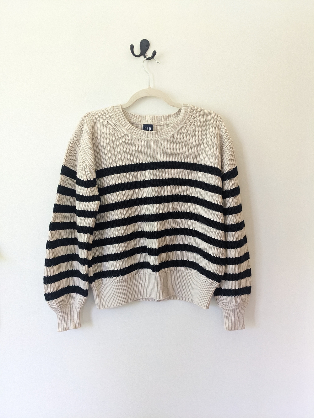 Gap 100% Cotton Shaker Stitch Striped Sweater
